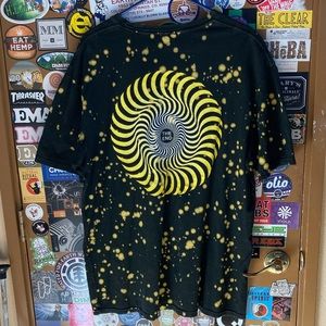 Spitfire Swirl Splatter black and yellow T-shirt